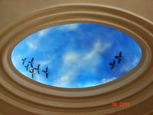 Sensasi Berbeda dengan Desain Plafon  Motif  Langit 