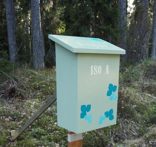 lingonberryhouse, DIY, postilaatikko, mailbox, maalaus, painting, tee se itse