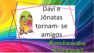 Resultado de imagem para Historia biblica infantil Davi e JÃ´natas gravuras