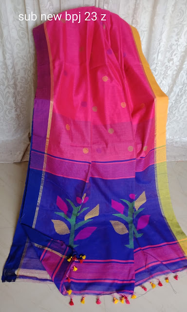 Handloom Jamdani Silk Cotton Sarees