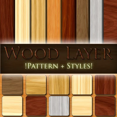 Wood Layer Photoshop Pettern & Styles