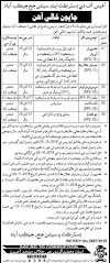 Computer Operartor (BPS -12) , Junior Clerk (BPS -11) , CCTV Operator (BPS-05) , Post Man (BPS-03) , Watchman (BPS-03)    Jobs Required in OFFICE OF THE DISTRICT AND SESSION JUDGE