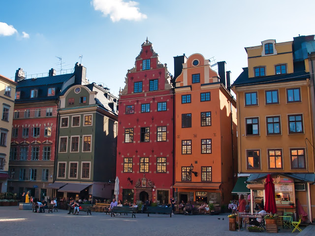 jiemve, Stockholm, place Stortorget, immeubles