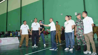 Wawali Bima Buka Turnamen Badminton Walikota Bima Cup ke-2 2023