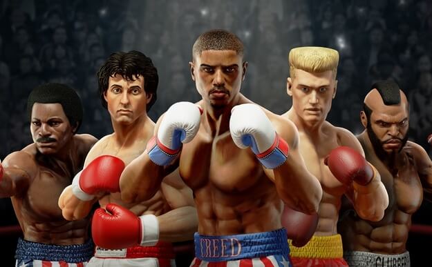 Rocky Balboa is wearing gloves again in the game Big Rumble Boxing: Creed Champions