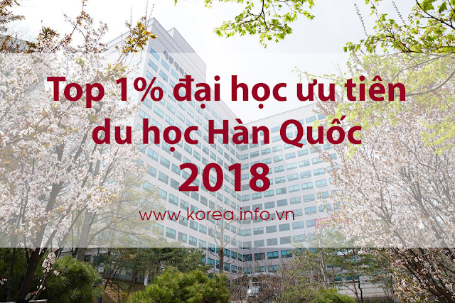 Top 1% trường đại học ưu tiên du học Hàn Quốc 2018