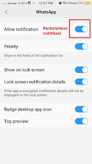 Notifikasi Pesan WA Tidak Muncul6