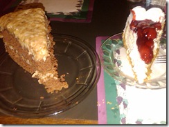 0511i German Chocolate Cake & Cherry Cheesecake at Chances R York NE