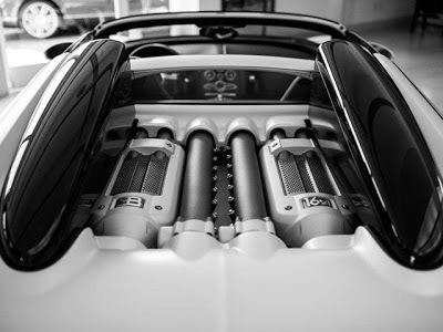 Bugatti Veyron 16.4 Grand Sport Blanc Noir engine