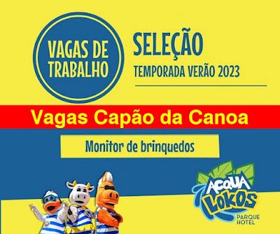 Acqua Lokos seleciona Monitores de Brinquedos em Capão da Canoa