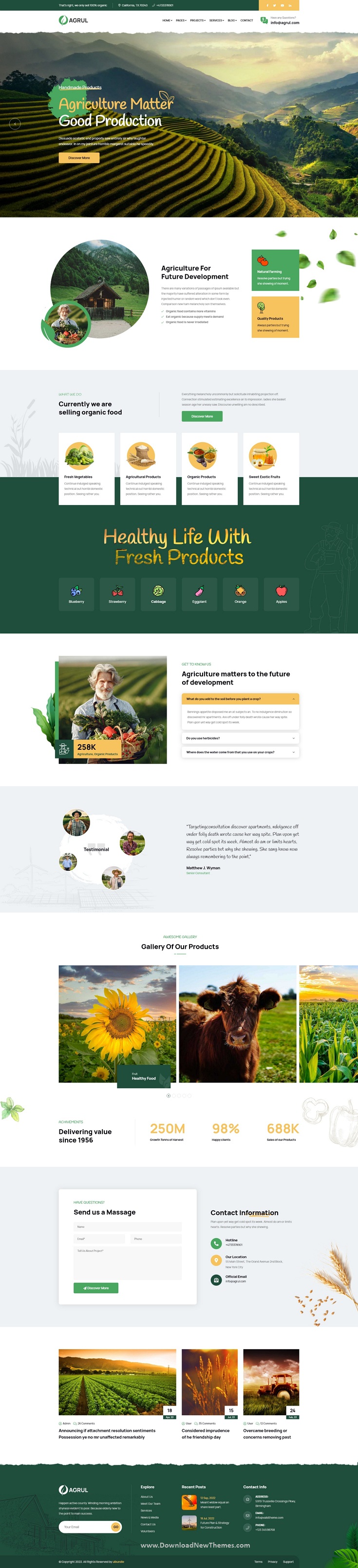 Download Organic Farm Agriculture XD Template