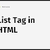 How to use the List tag on the web page
