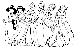 Desenhos princesas para colorir