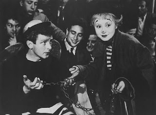 Gelsomina (played by Giulietta Masina) with the equilibrist Il Matto, La Strada, Directed by Federico Fellini