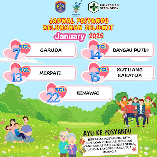 Jadwal Posyandu Puskesmas Sebengkok Januari 2025