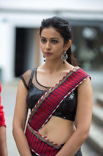 rakul preet singh hot in black saree