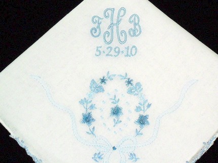 Wedding Monogram Handkerchief