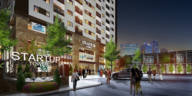 Cảnh quan chung cư Startup Tower