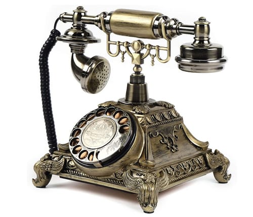 TFCFL Retro Vintage Old Landline Phone with Rotary Dial