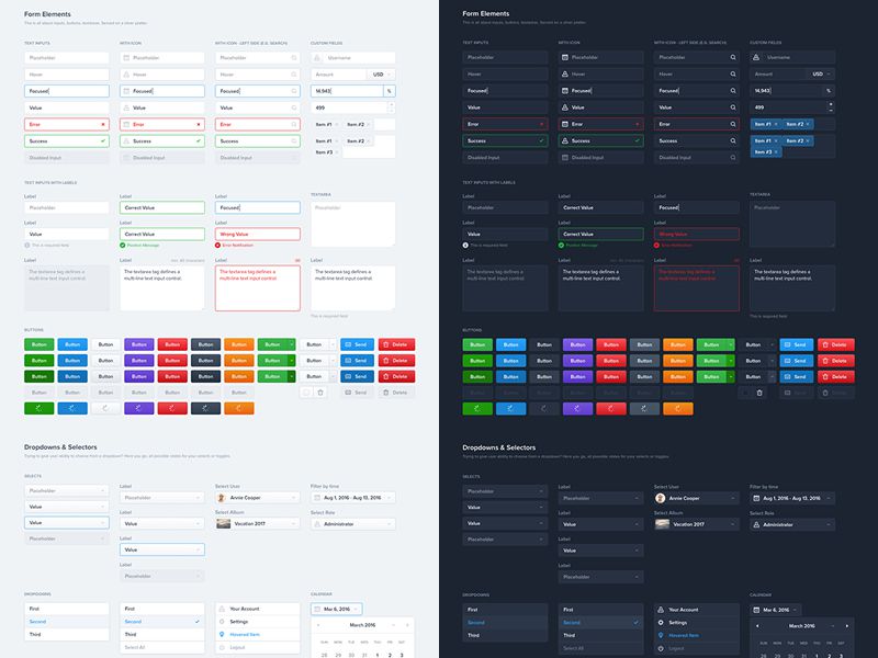 Elements Free Web UI Kit