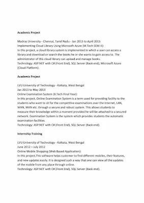 M.Tech CS Resume Format 2