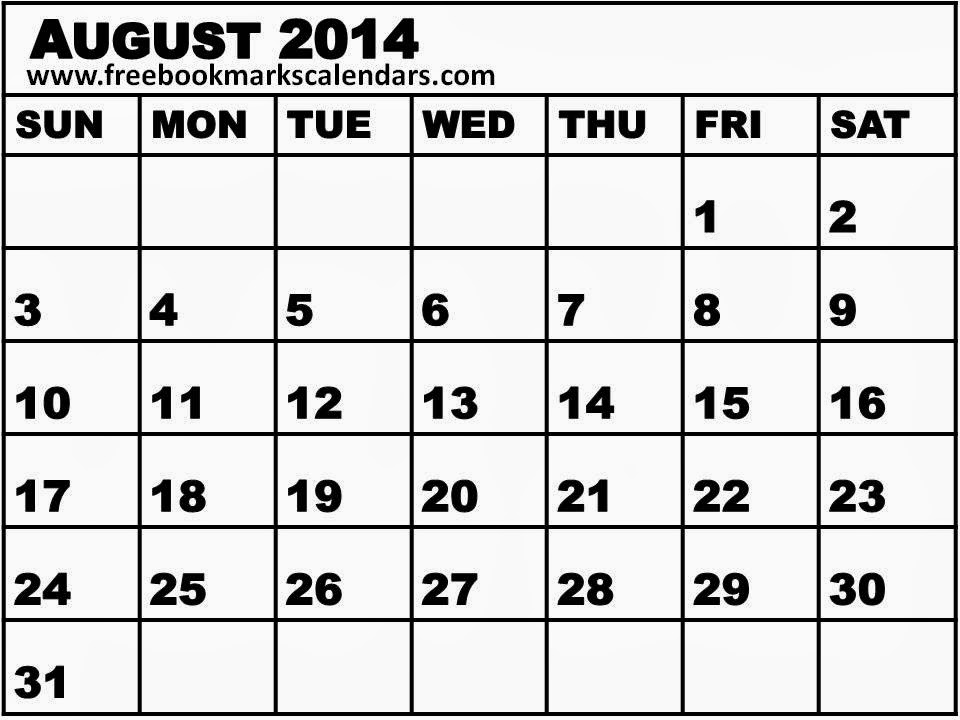 here is a free 2014 august blank calendar or 2014 august planner ...