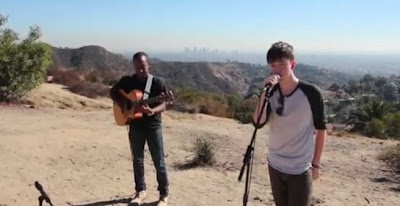 Greyson recording his new "Take My Heart Music Video"