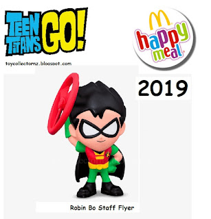 McDonalds Teen Titans Toys 2019 Robin Bo Staff Flyer Happy Meal Toy