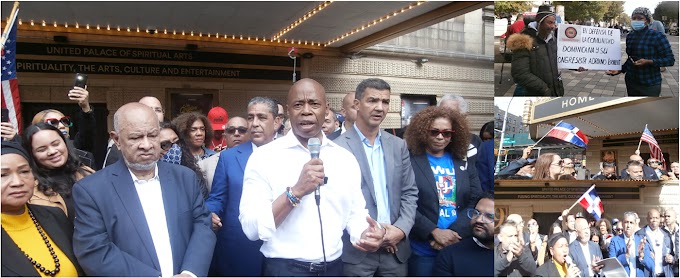 Espaillat  y Adams encabezan demostración de rechazo en el Alto Manhattan  a campaña xenofóbica contra comunidad dominicana