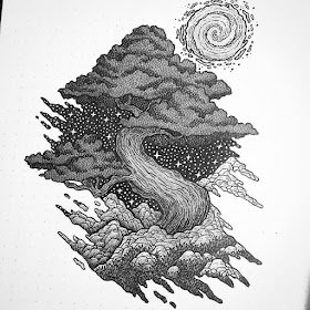 09-A Sense-of-Stillness-Dylan-Brady-Stippling-Drawings-in-Ink-www-designstack-co