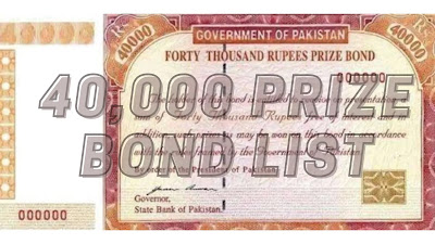 Rs. 40,000/- Prize Bond list Karachi Draw 22 (12 September 2022)