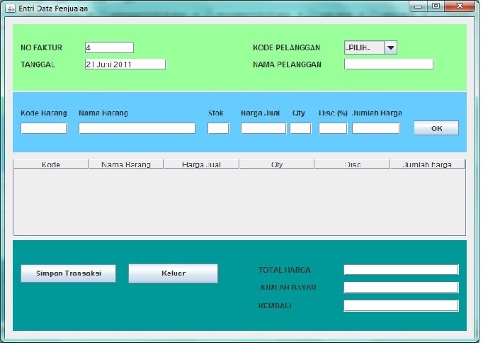 Tutorial Java Netbeans Mysql: Cara Membuat Nomor Transaksi 