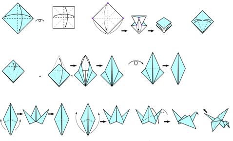 Origami Instructions Bird Flapping 