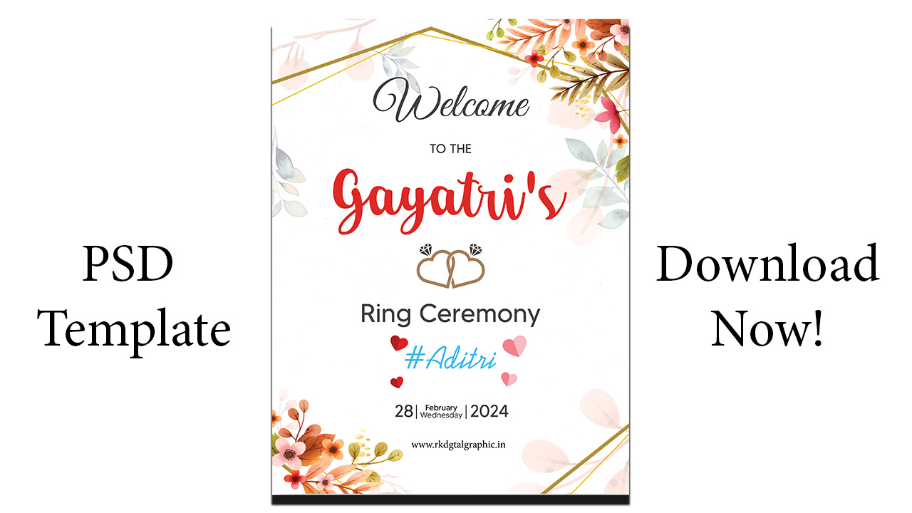 Ring ceremony invitation template by Mrharsh9 | Fiverr