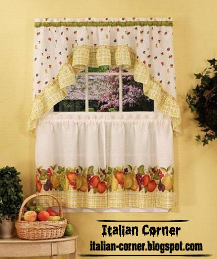 Italian small curtains, valance designs, colors for windows