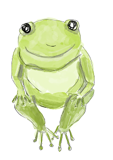 Free frog clip art-image of green frog