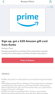 Save $20 on Amazon Prime with Ibotta