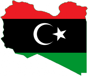 libya flag map