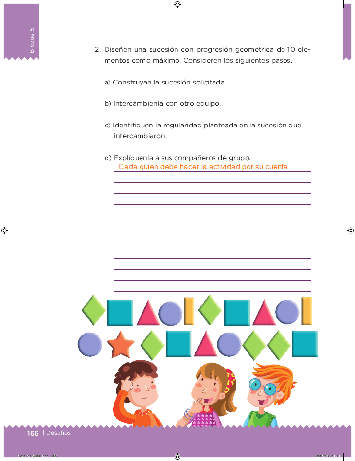 Un Patron De Comportamiento Desafios Matematicos 5to Bloque 5 Apoyo Primaria