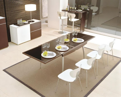 table a manger extensible verre