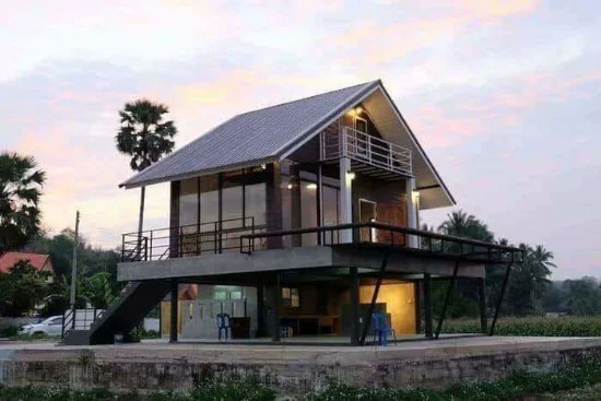 desain rumah panggung modern minimalis