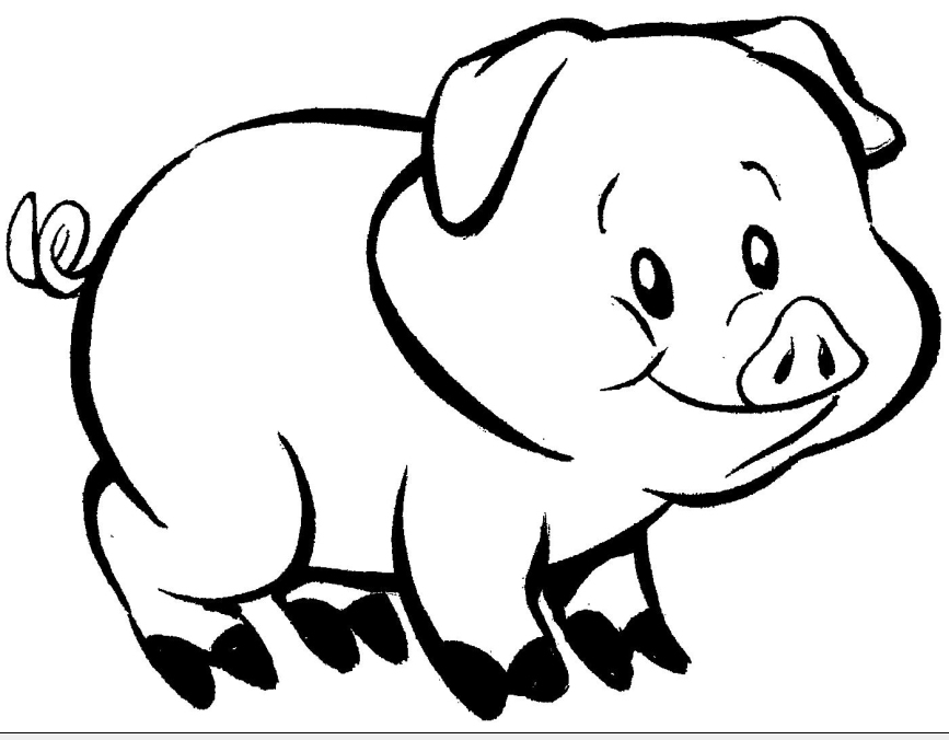 Desenhos para colorir, desenhar e pintar Desenhos de porcos para colorir