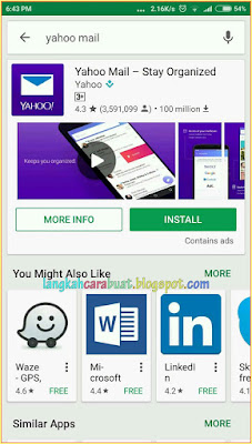 Cara Setting Email Yahoo Di Android