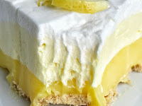 {no bake} Triple Layer Lemon Pudding Pie