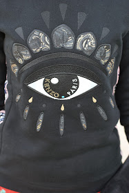 Kenzo eye sweatshirt, ricamo occhio Kenzo, felpa occhio Kenzo, Fashion and Cookies, fashion blogger