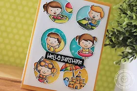 Sunny Studio Stamps: Beach Babies Hello Sunshine Window Card and Video by Eloise Blue