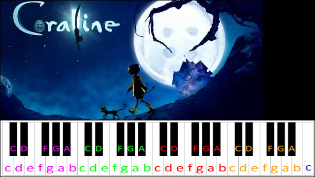 Dreaming (Coraline) Piano / Keyboard Easy Letter Notes for Beginners