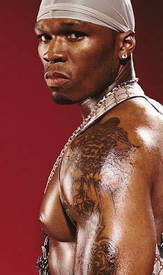 50 Cent Tattoos of gangster rap artist