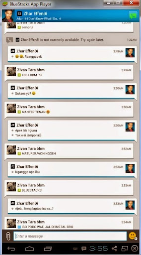 BBM PC Chatting ScreenShot