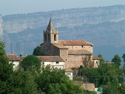 L'església de Santa Maria de Vilanova des de Can Serra